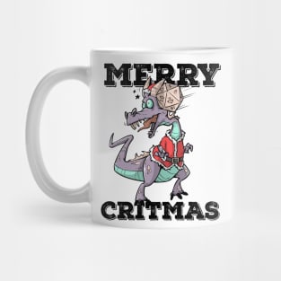 Critical Hit D20 Dice RPG Meme PnP Dragon Merry Critmas Gift Mug